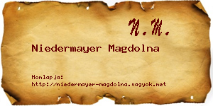 Niedermayer Magdolna névjegykártya