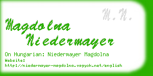 magdolna niedermayer business card